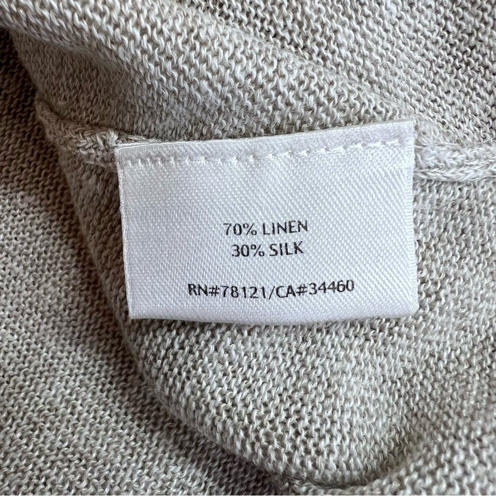 Eileen Fisher Linen and Silk Blend Gray Sweater Size Small - Picture 7 of 7